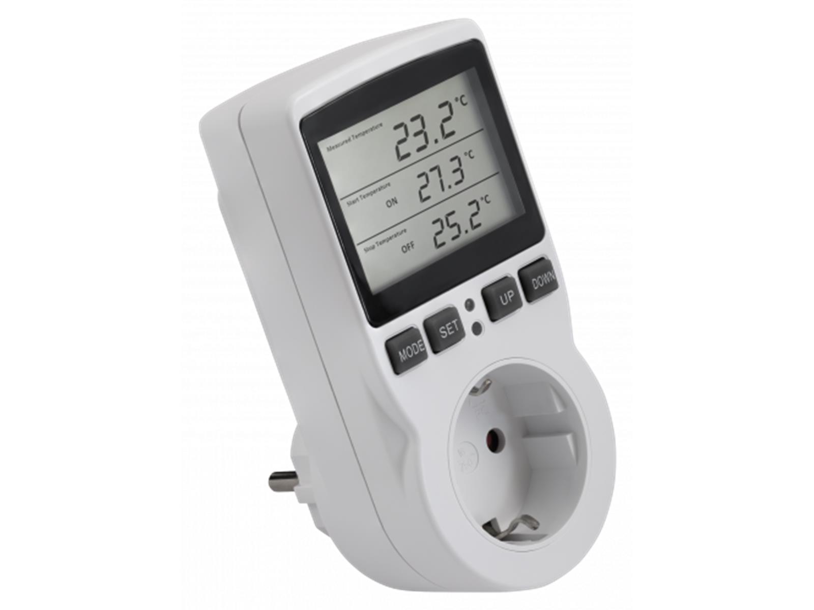 Digitales Steckdosen-Thermostat McPower ''TCU-441'' -40-120°C, Kabel + Außenfühler