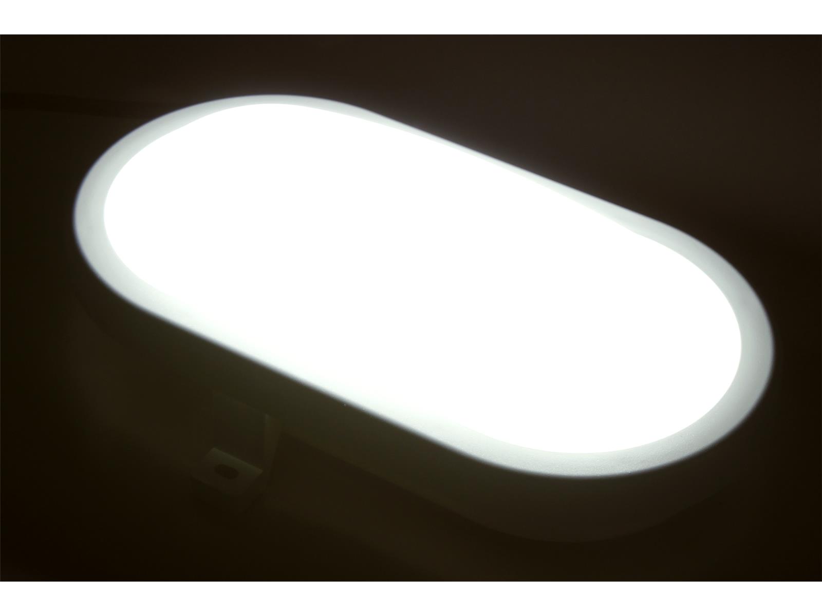 LED Feuchtraumleuchte McShine 960lm, 3000K, 12W, warmweiß, IP65, 216x118x79mm