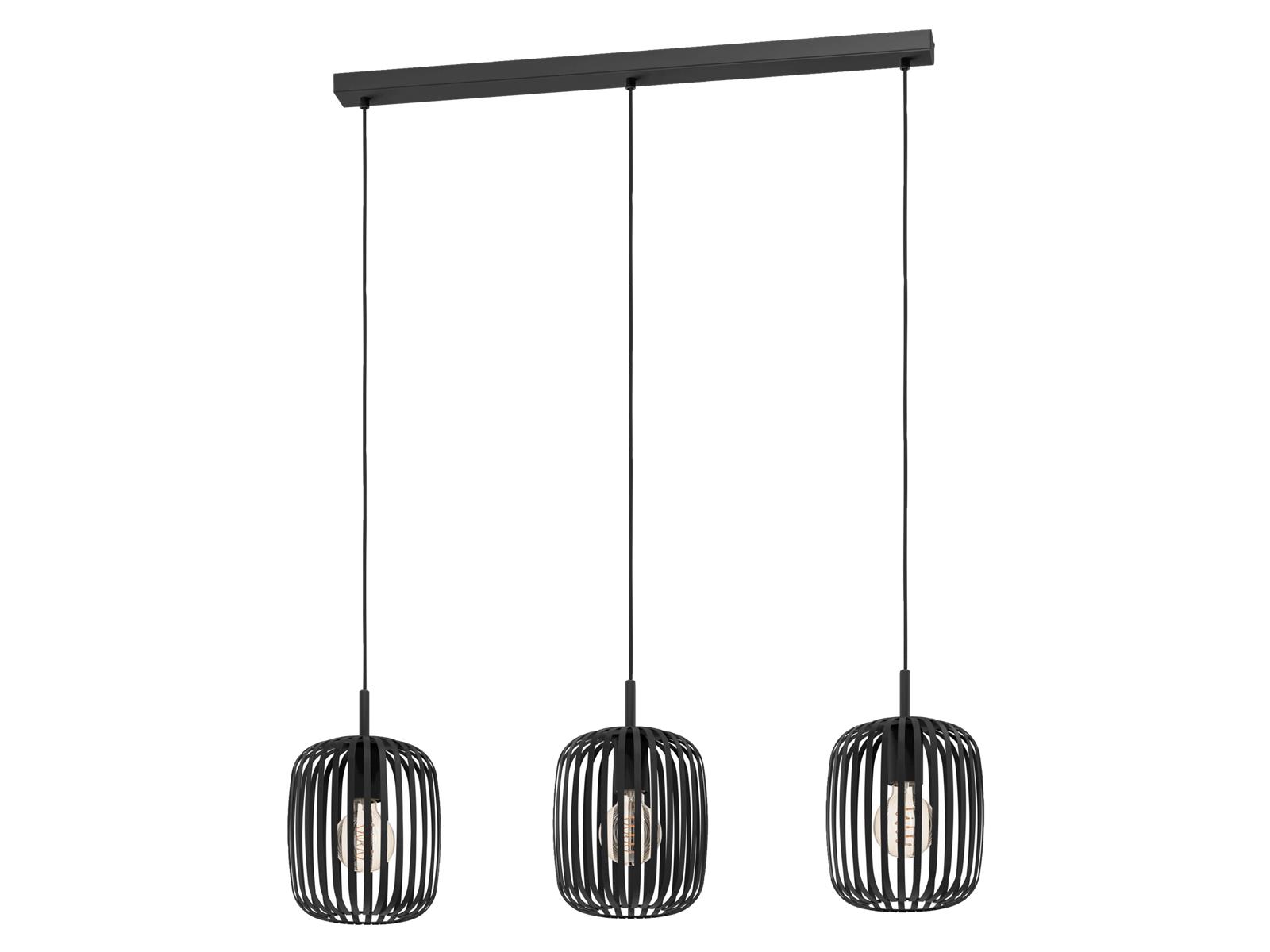 Hängeleuchte EGLO ''Romazzina'', 3-flammig, E27, Stahl, schwarz, 110x20x90cm