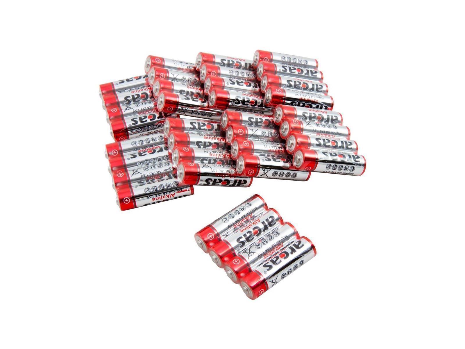 Mignon-Batterie Alkaline 1,5V, Typ AA/LR06, 32+4 Pack