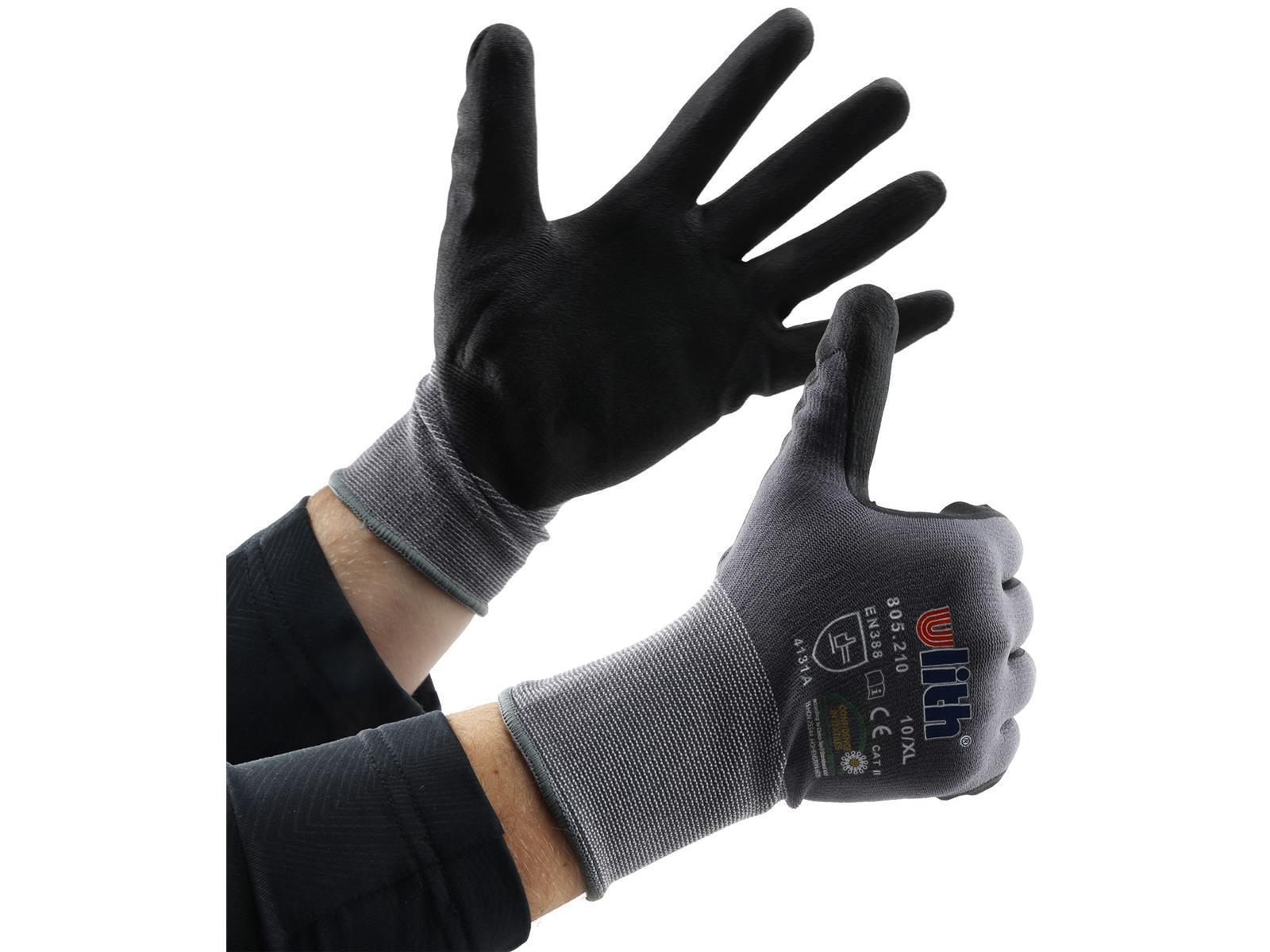 Profi Arbeits-Handschuhe mit Kautschuk-Beschichtung, Ökotex 100, Größe 11