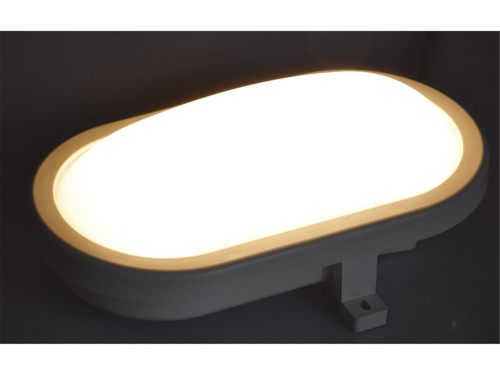 LED Oval-Armatur "FRL-O 12" IP44Feuchtraum-Leuchte, 12W, 960lm, 3000K
