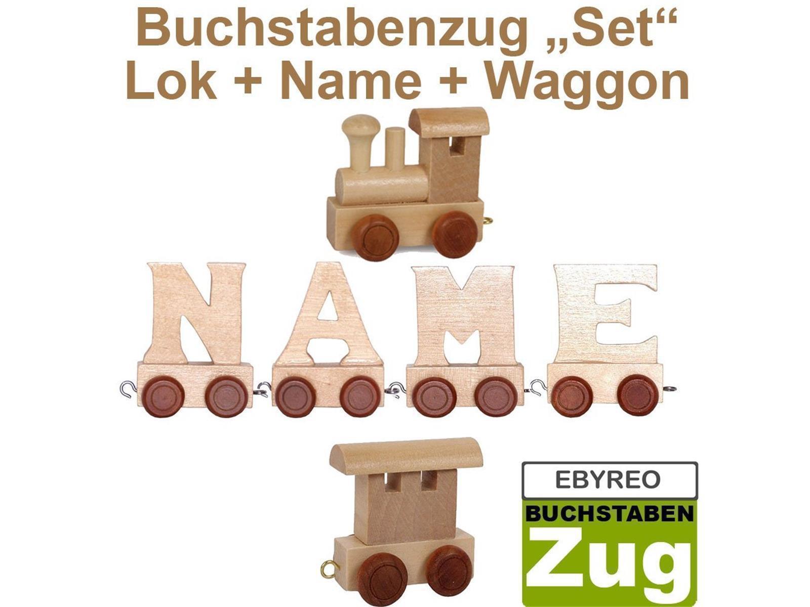 EbyReo® Buchstabenzug  Lok + Friedrich + Endwaggon