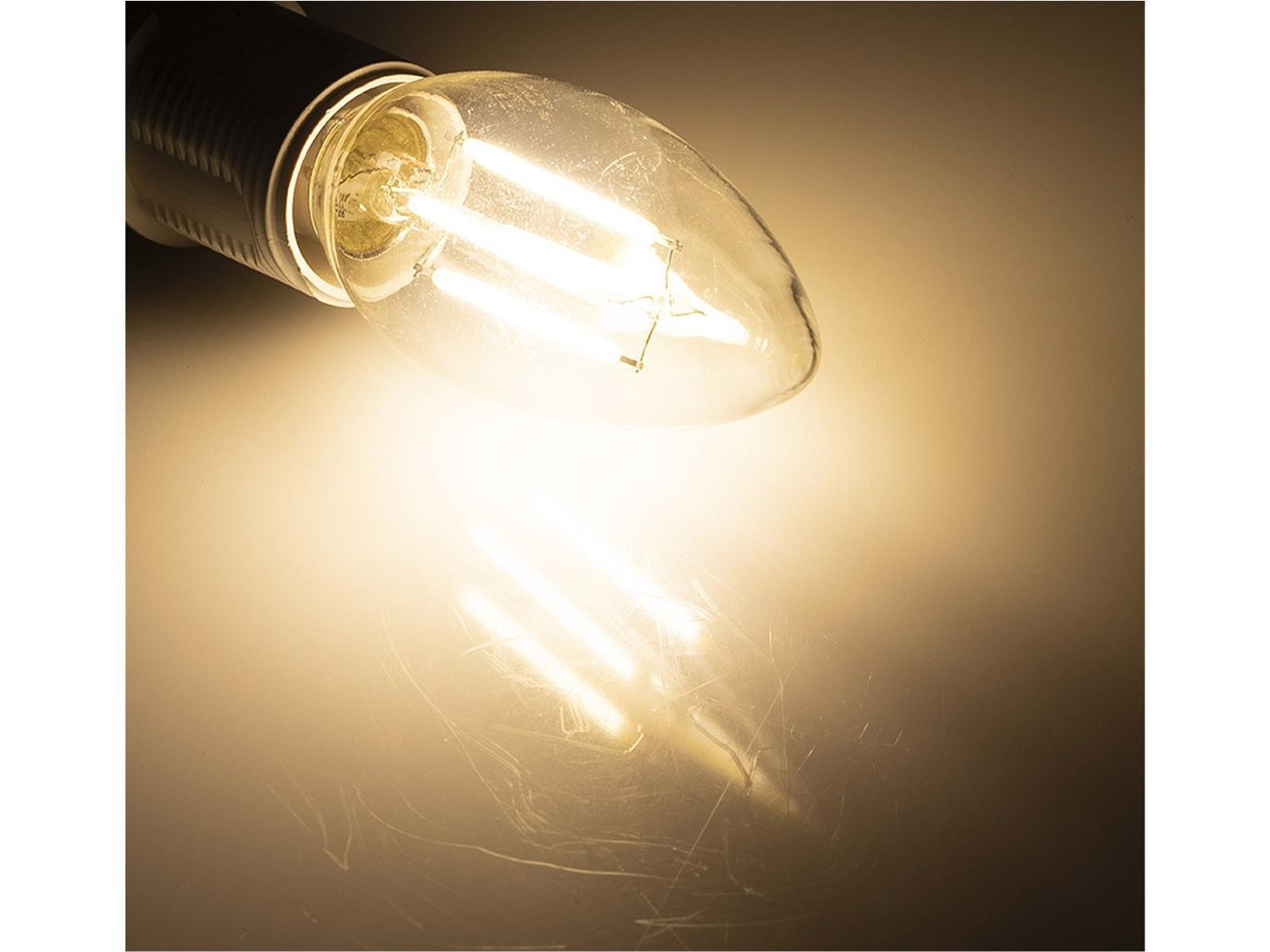 LED Kerzenlampe E14 "Filament K4"3000k, 400lm, 230V/4W, warmweiß