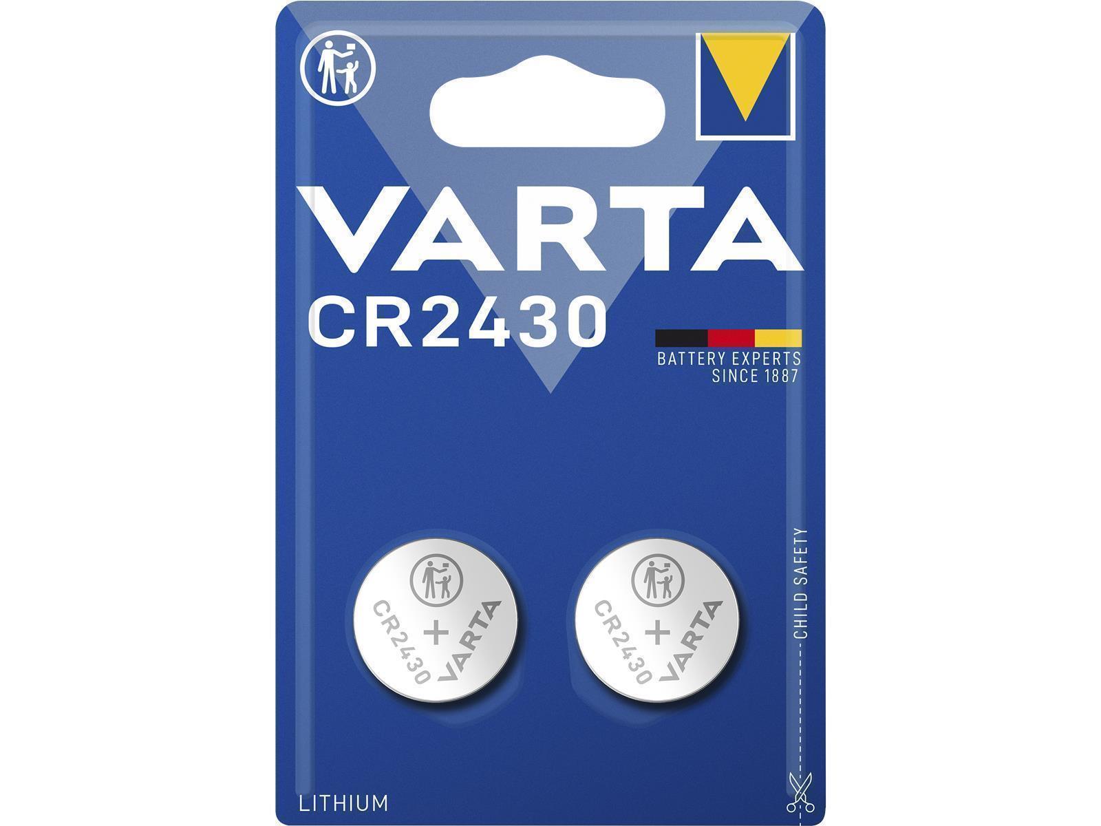 Lithium-Knopfzelle VARTA ''Electronics'' CR2430, 3V, 2er-Pack