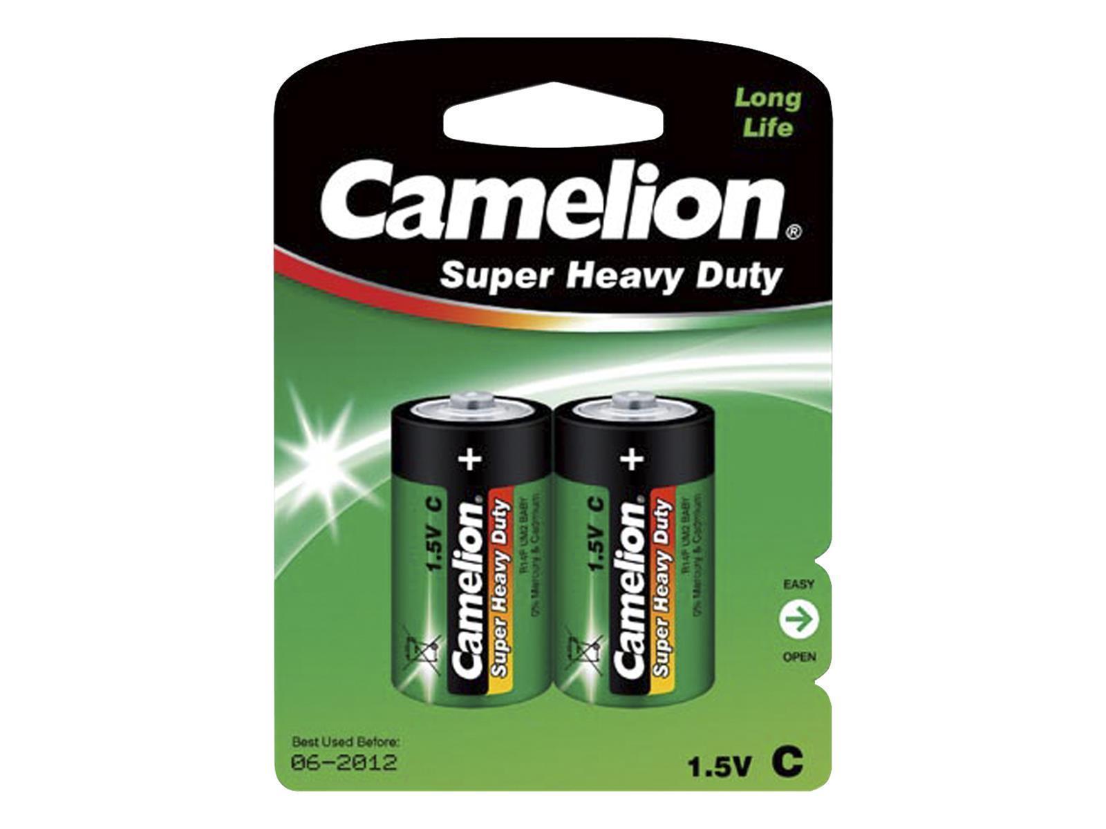 Baby-Batterie CAMELION Super Heavy Duty 1,5 V, Typ C, 2er-Blister