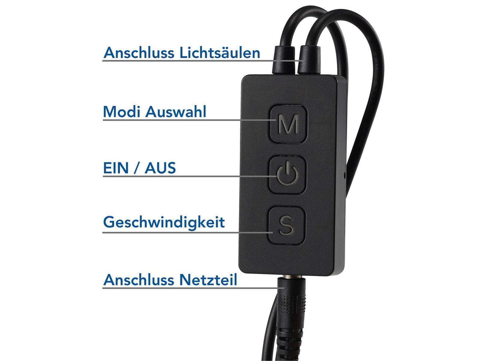 LED Lichtsäule "Smart Lightbar" 2er-Setdynamische RGB Funktionen, Bluetooth