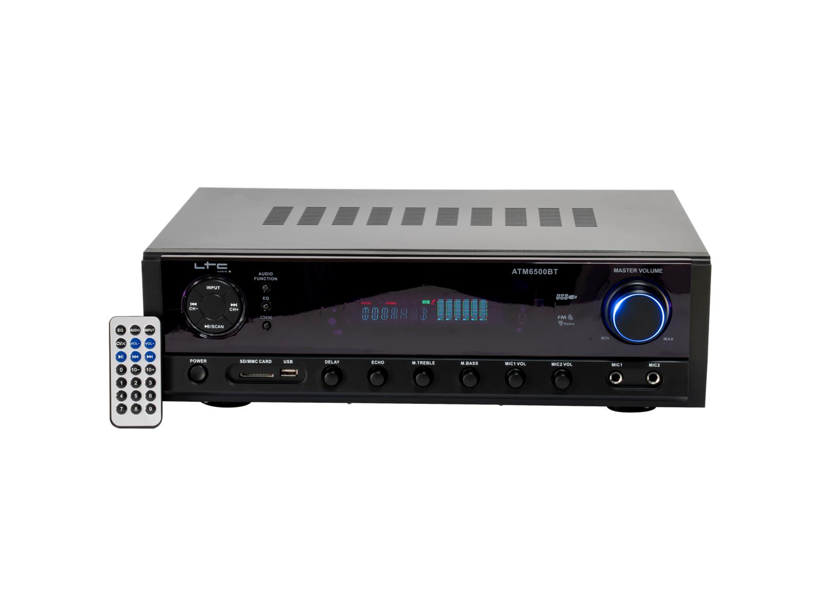 Hi-Fi Stereo Verstärker LTC ''ATM6500BT'' Bluetooth, Karaoke, 2x50W