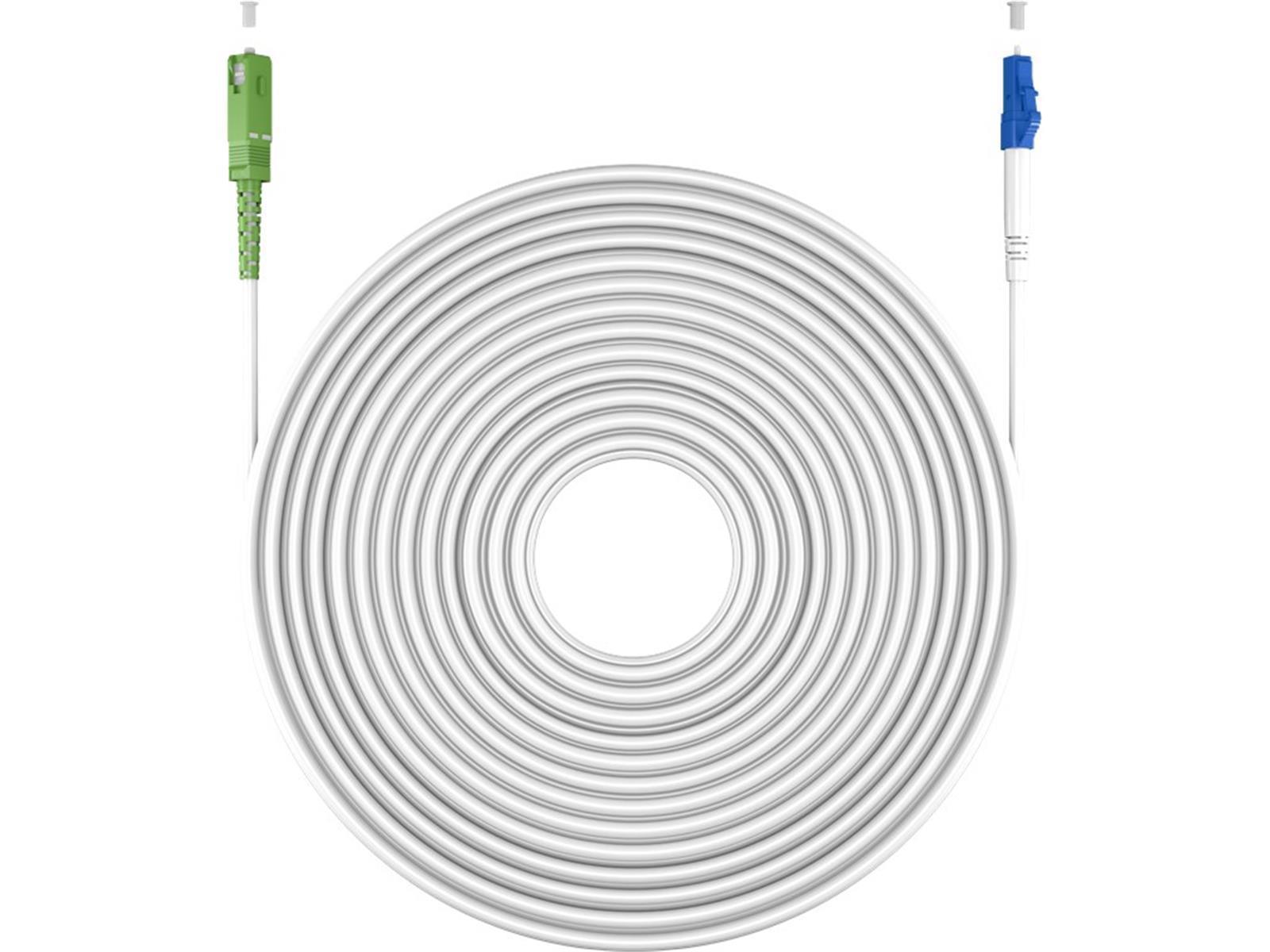Glasfaserkabel (FTTH), Singlemode (OS2) White, (Simplex), 5 m