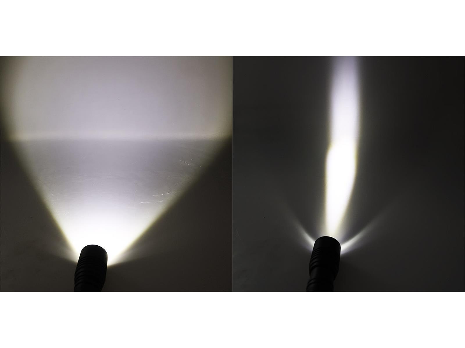 LED-Taschenlampe ARCAS 18W ZoomØxL 48x205mm, 1600 Lumen