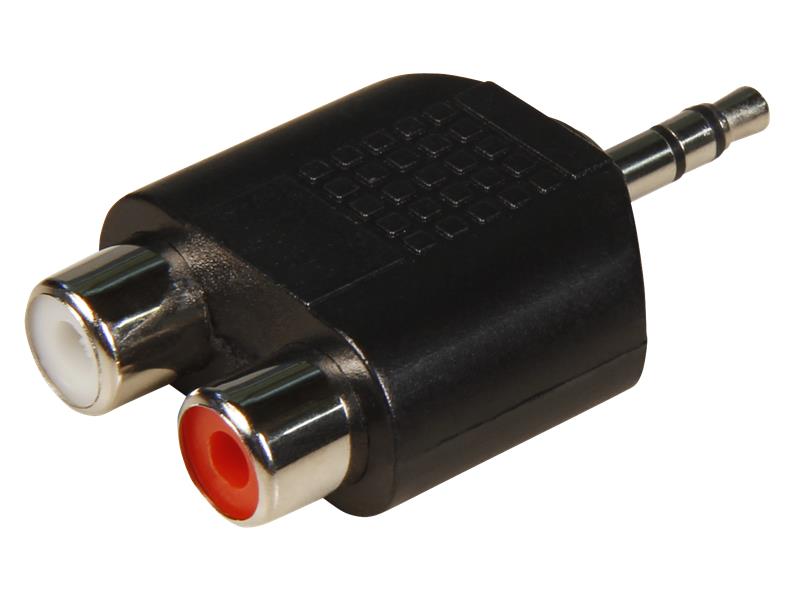 Audio-Adapter, 2x Cinchkupplung > 3,5 mm Klinkenstecker Stereo