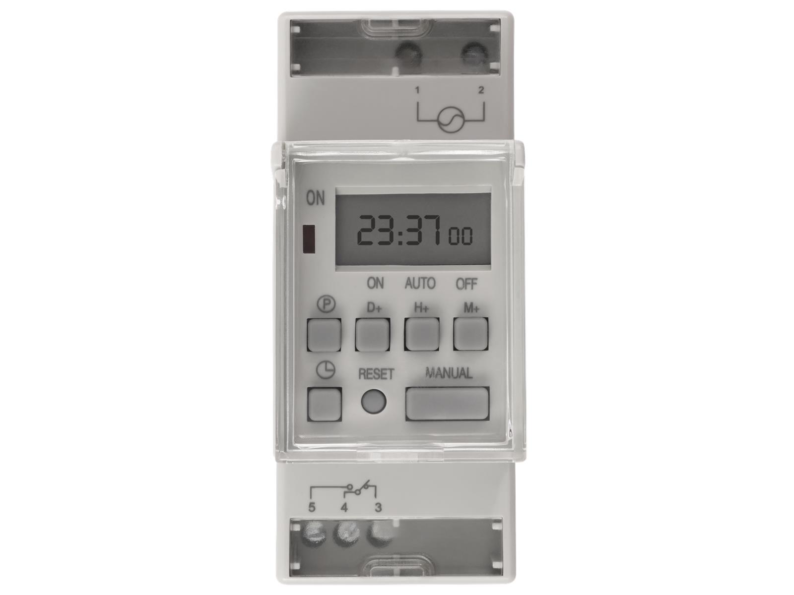 Digitale Zeitschaltuhr McPower ''STE-5'' 230V, Schalttafel-Einbau, Bluetooth, 1800W