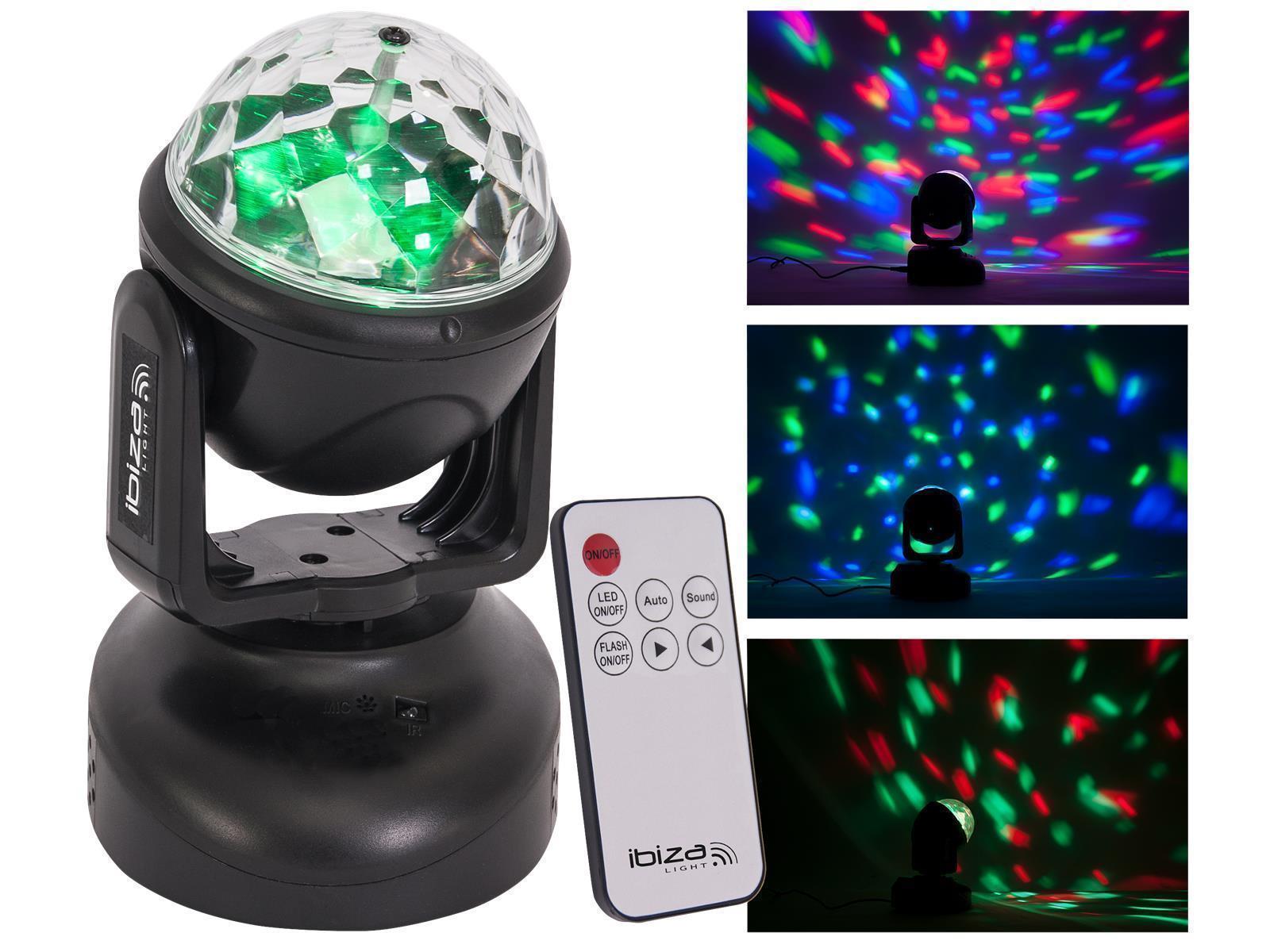 LED-Moving Head IBIZA ''LMH-ASTRO'' 6x RGB LEDs, 18W