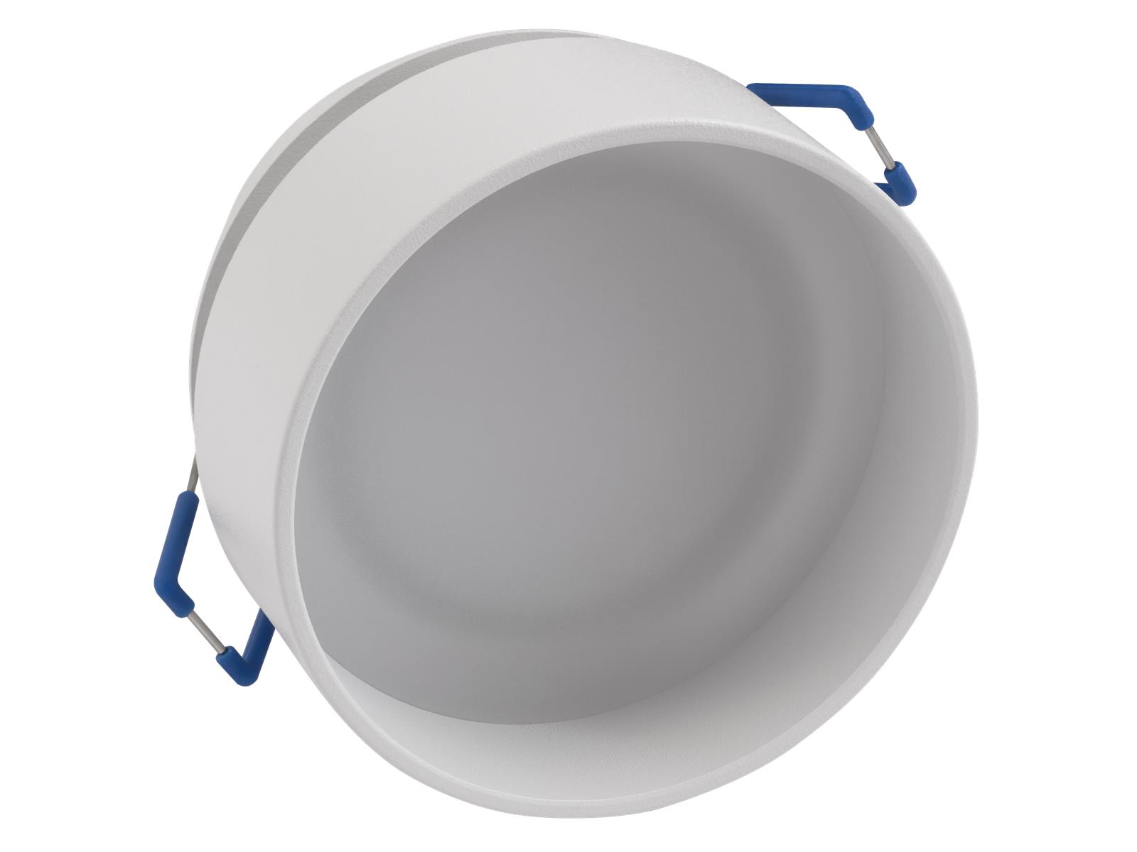 Einbaurahmen McShine ''DL-21'' rund, mit Frontglas, weiß