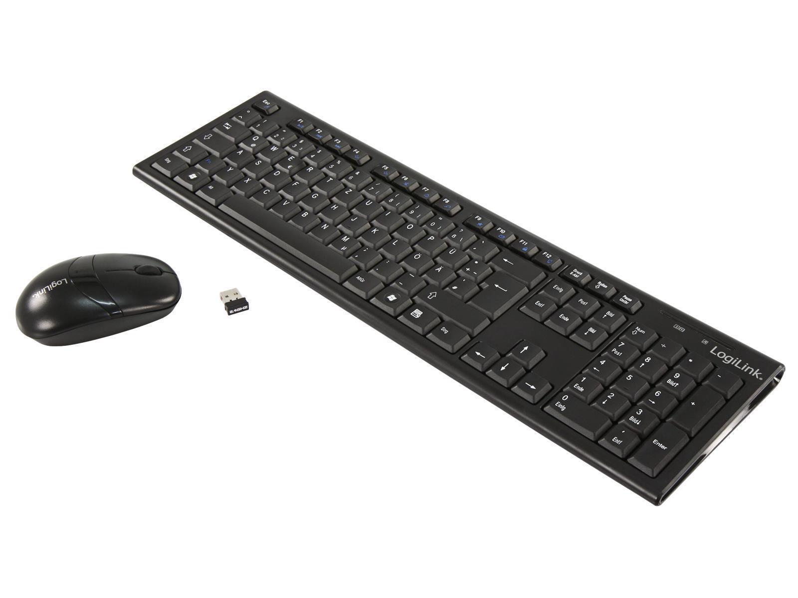 PC-Desktop-Set LogiLink, USB Maus und Tastatur mit Autolink-Funktion, schwarz