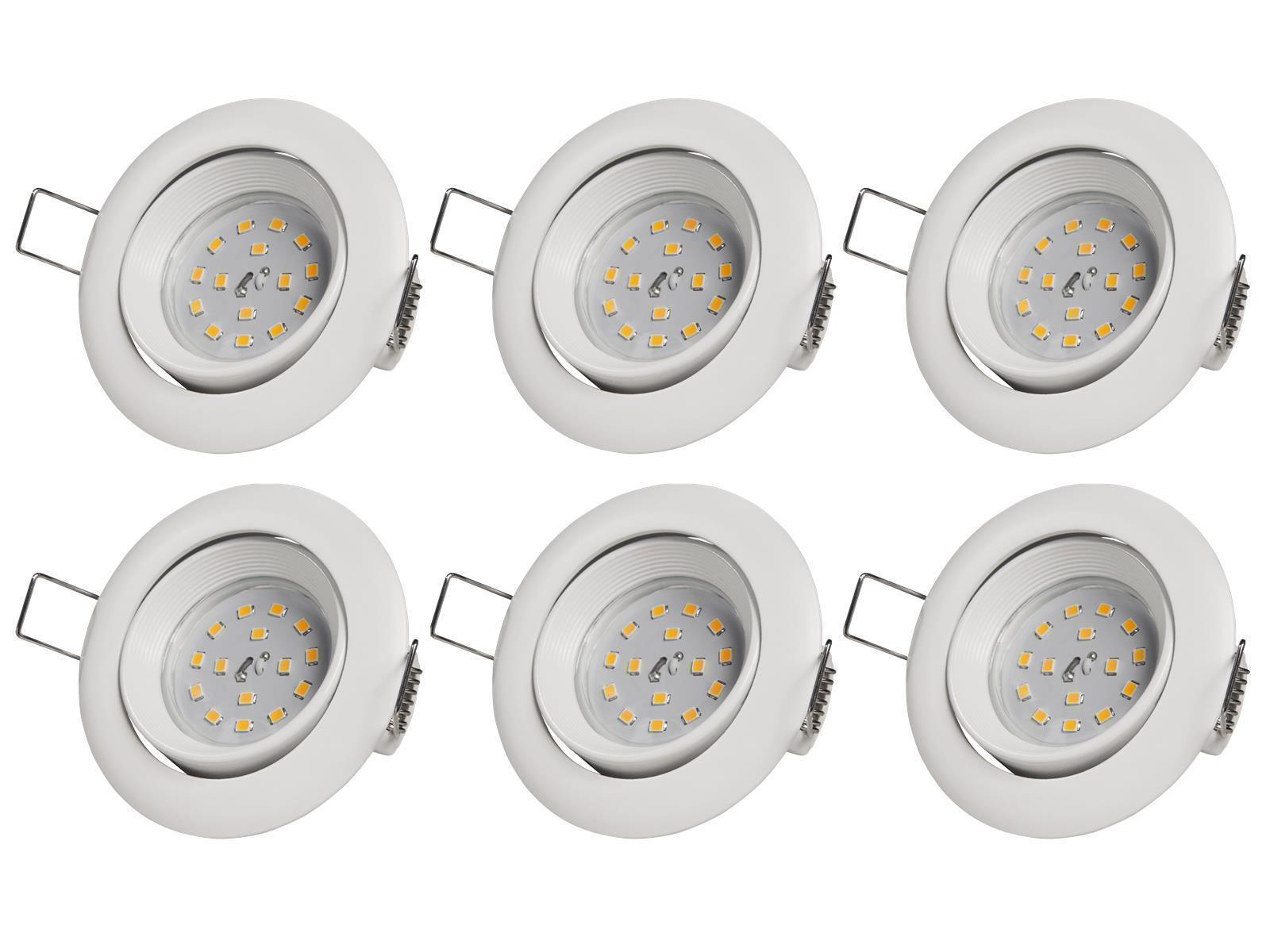 LED Einbauleuchte McShine ''intense'' 5W, 400lm, weiß, 6er-Pack