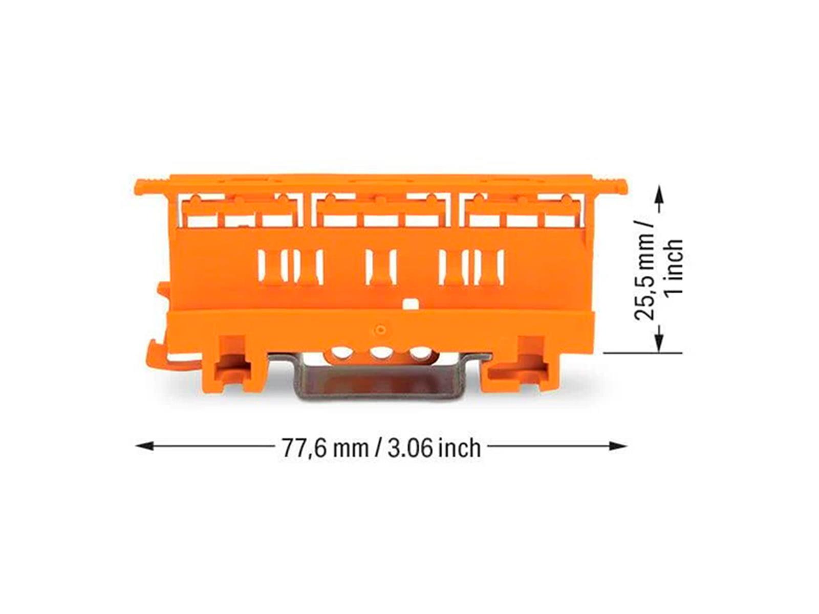 Befestigungsadapter WAGO, 4mm², Schraubmontage, orange