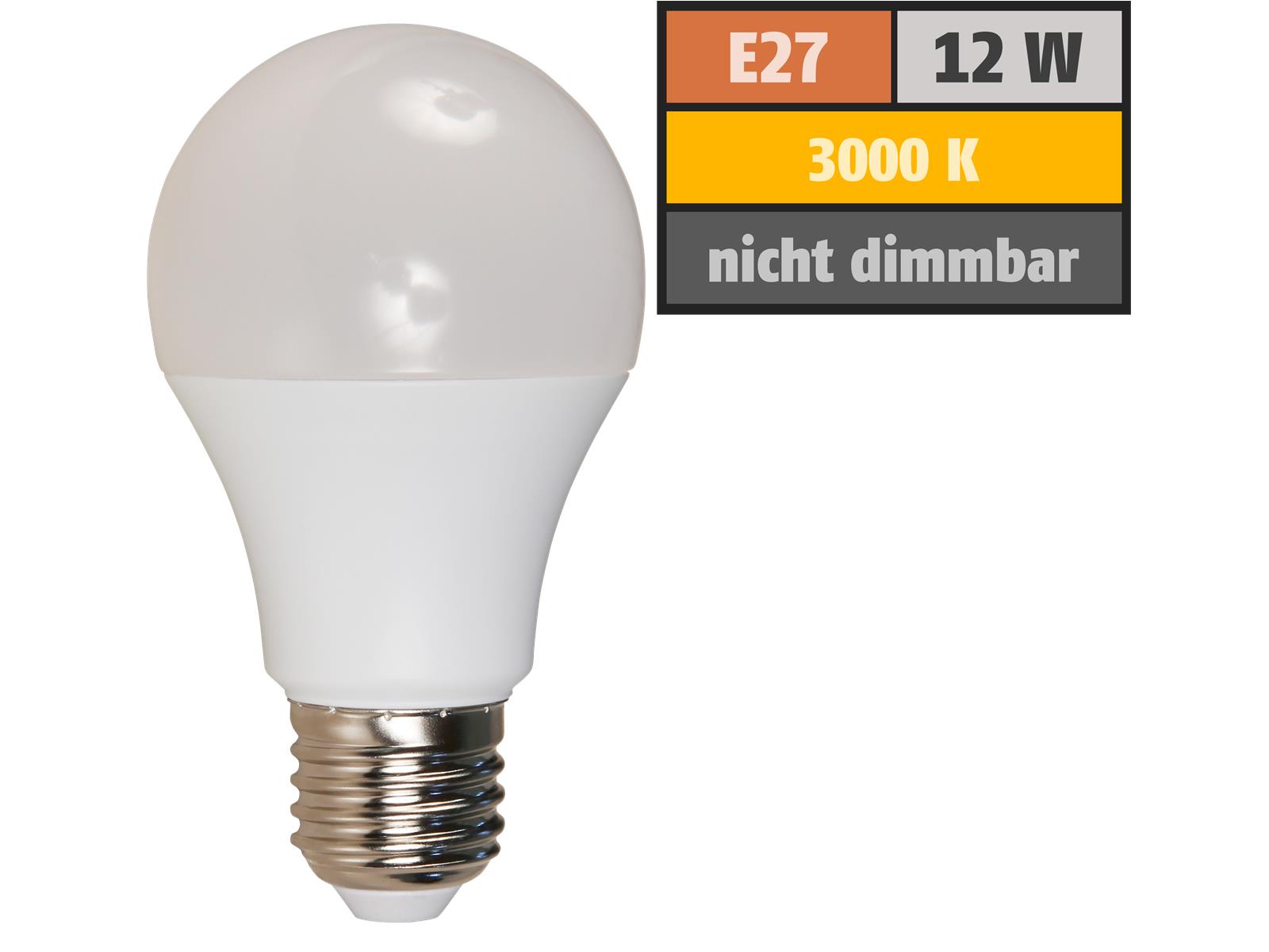 LED-Glühlampe McShine ''Brill95'' E27, 12W, 1.000lm, 240°, warmweiß, Ra >95