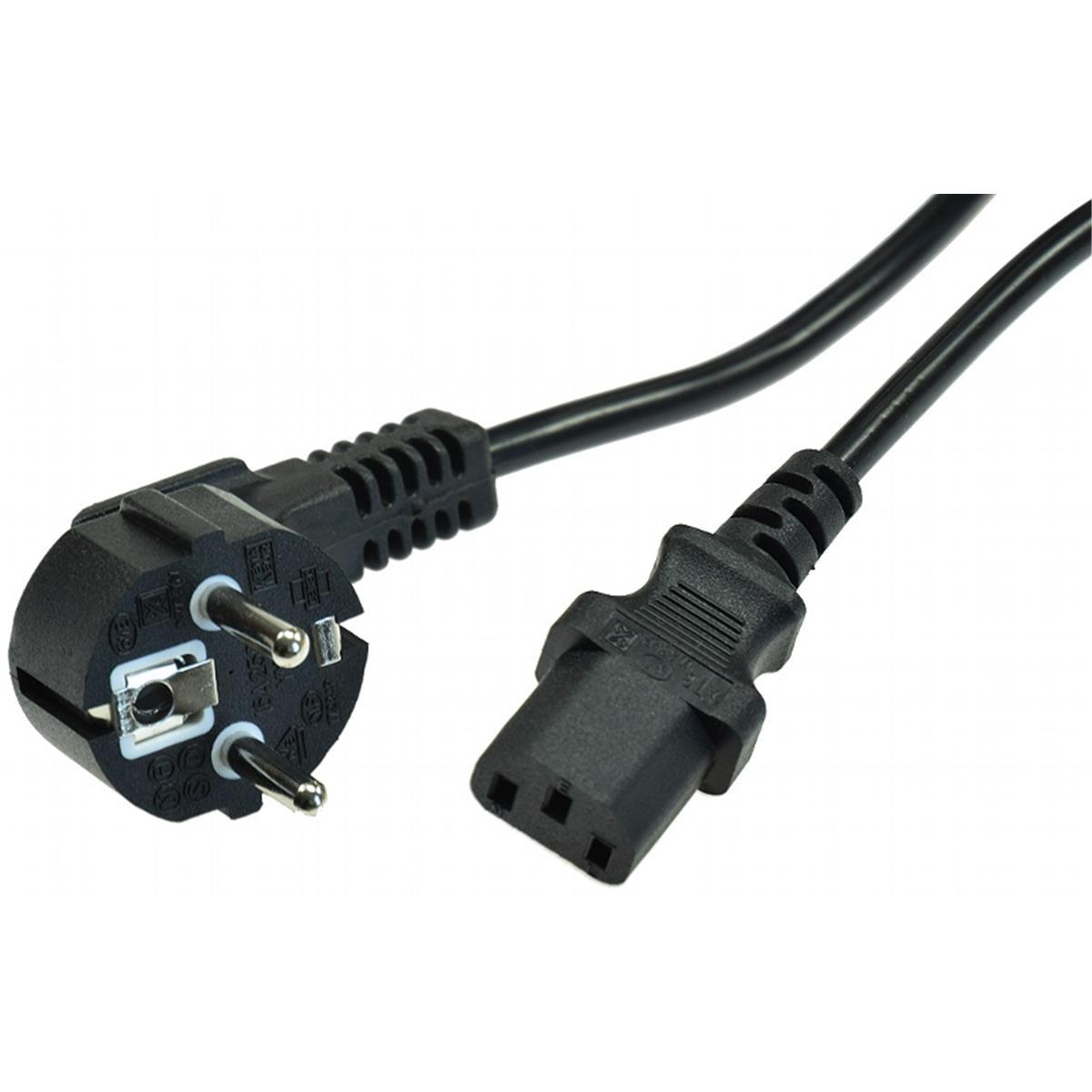 Kaltgeräte Netzkabel 2m schwarz H03VV-F3G 0,75 mm² 250V/500W