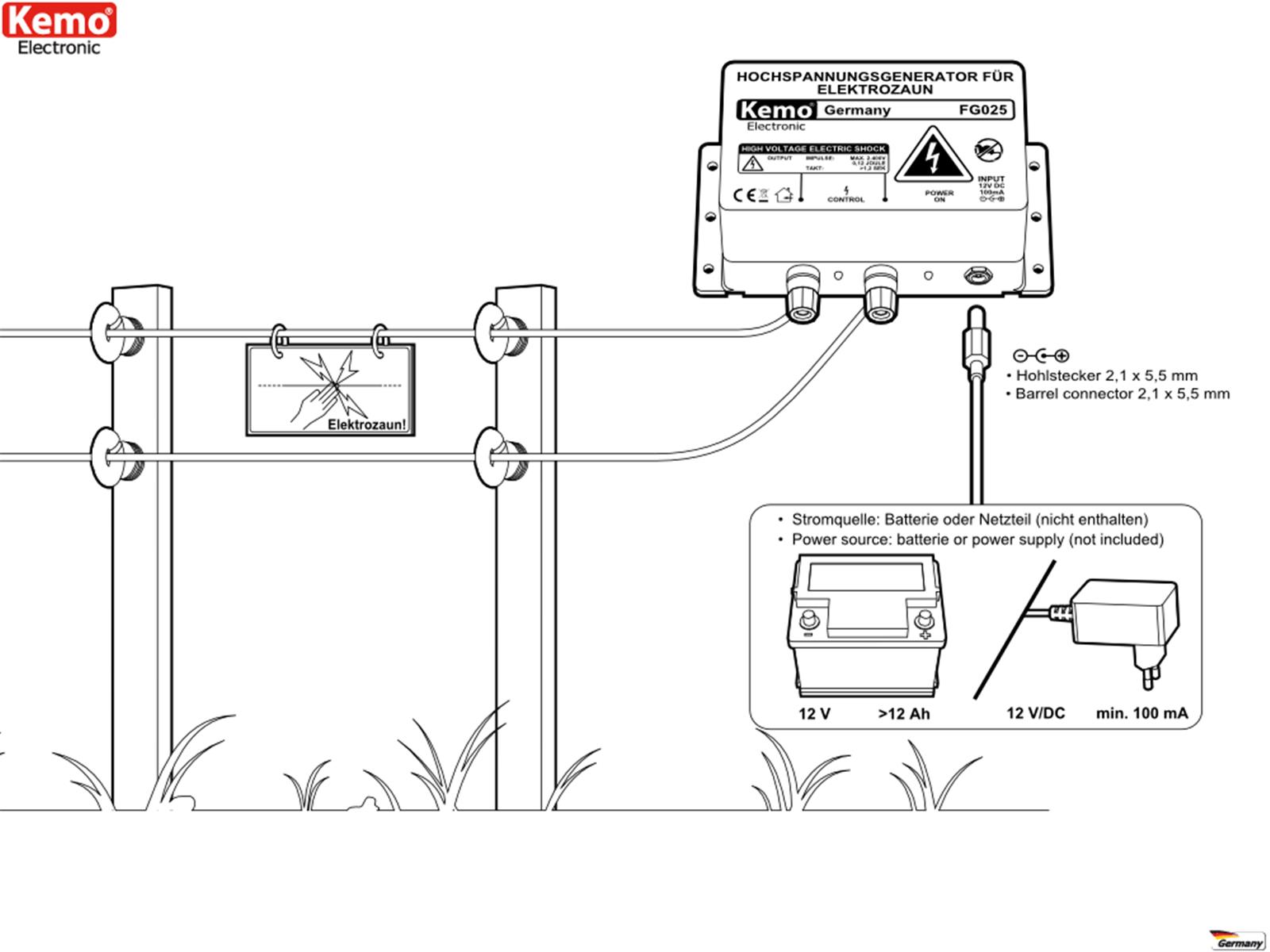 Weidezaungerät - Hochspannungsgerät für Elektrozaun